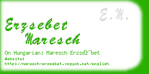 erzsebet maresch business card